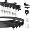 KOLAKO Ceiling Curtain Track, 5Meter/16Ft Curved Curtain Rail Wall Ceiling Mounted Flexible Heavy Duty Curtain Track System Room Divider For Bay Window Bunk Bed RV, Black Curtain Tracks and Fittings