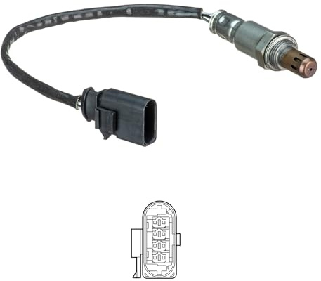 DELPHI ES21097-12B1 Lambdasonde Oxygen O2 Sensor Beheizt Kompatibel mit VW Golf 6 5K1 03F906262C