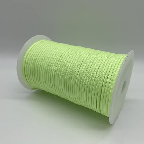 50M/100M Dia.4mm 9 Strang Kern Paracord Multi Outdoor Paracord Leuchtendes Regenschirm Seil Outdoor Camping Zelt Seil(Green 100M)