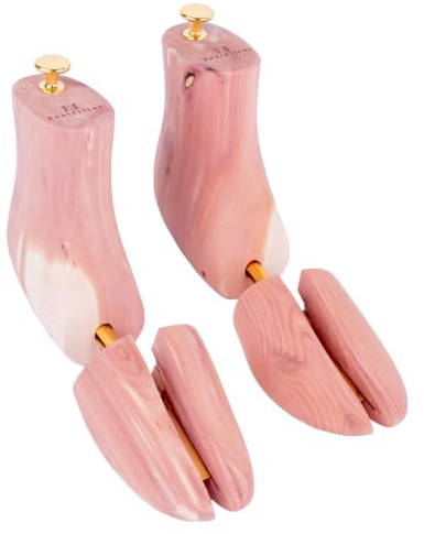 FootFitter Zedernstiefelbaum für Herren - Verstellbare geteilte Zehen, aromatische Zedernstiefelbäume, aus USA gewachsenem Zedernholz, Hellbraun, Men's Medium (7.5-9)