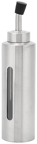 HERCHR Distributeur D'huile D'olive, Huilier à Vinaigre En Acier Inoxydable, Carafe à Huile D'olive Avec Bec Verseur, Bouteille à Huile D'olive Avec Verseur Pour la Cuisine(D)