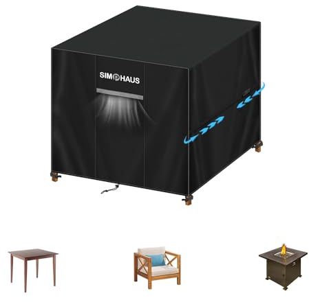 SIMPHAUS Housse Table de Jardin Imperméable Housse Salon Jardin Exterieur