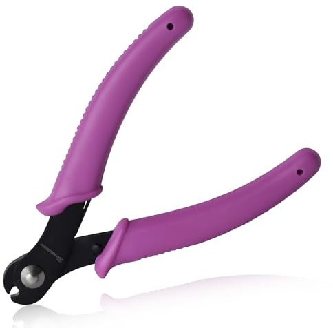 SPEEDWOX 5 Inch Memory Wire Cutting Pliers Jewelry Parrot Beak Wire Cutter Bracelet Pliers Memory Wire Shears Flush Cut Pliers Beading Hobby Work Tool for Arts and Crafts Electronics Jewelry Making