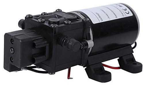 Bomba de Agua de Diafragma de Alta Presión Inteligente DC12V 120W con Flujo Mínimo de 7L y Salida Derecha de 10mm (motor de 18V)