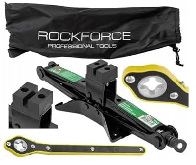 Scherenwagenheber Lift Auto Wagenheber mit Handkurbel + Schlüsselrasseln bis 2t