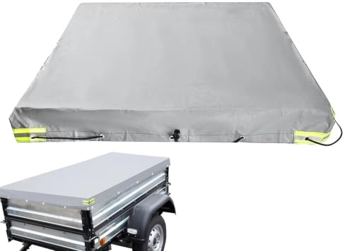 Anhängerabdeckung, Planenseil 207,5 X 114 cm | PKW Anhängerplane 207 X 114 | 750kg Anhänger Flachplane Mit Ösen | Abdeckplane Wasserdicht | Plane Für Stema Anhänger Abdeckung & Viele Mehr
