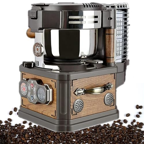 Torréfacteur de café rétro nostalgique, torréfacteur de café électrique domestique, 3 modes de cuisson, système de séparation des coques de grains, torréfacteur de grains de café Cafe&Home
