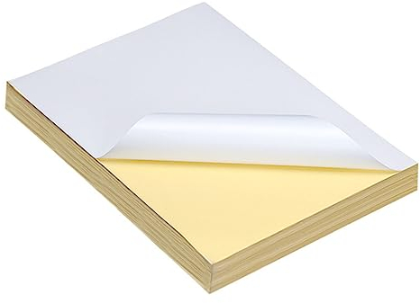 PLAFOPE 100stücke Klebeetikettenpapier Selbstklebendes Druckpapier Etikettierpapier Für Büro Und Schule Weiß Geeignet Für Tintenstrahldrucker Und Kopierer