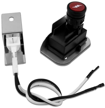 MOASKER Kit de encendido de parrilla 80475 para parrillas Weber Q120 Q220, piezas de repuesto de encendedor electrónico, kit de arranque de botón eléctrico de repuesto para Weber Baby Q Parts 516002