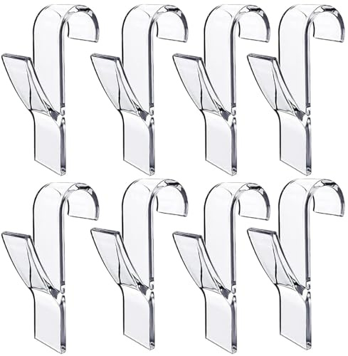 HoAhaMay 8-teiliges Set von Heizkörperhaken, Handtuchheizkörper Badezimmerhaken, Heizkörperclip Haken, ABS Haken zum Heizen von Badezimmerheizkörpern, passend für alle Heizkörper (transparent)