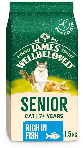 James Wellbeloved Hypoallergenic Dry Cat Food for Senior Cats Fish 1.5 kg