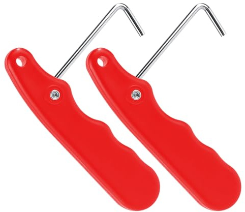 Tinoaly 2 Stück Schlittschuh Schnürsenkel Spanner, Zusammenklappbares Hockey Schnürsenkel Spannwerkzeug Tragbarer Schlittschuh Schnürsenkel Zieher für Schlittschuhe Rollerblades Eiskunstlaufschuhe