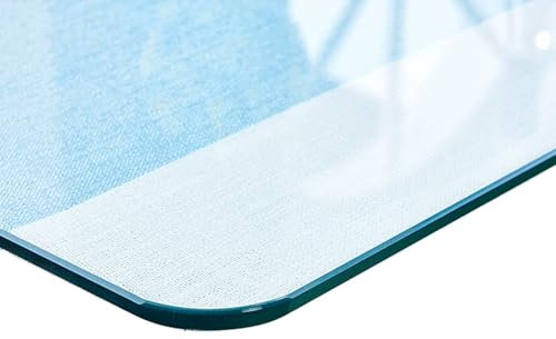 Dessous de Plat rectangulaire en Verre trempé Transparent, résistant à l'huile et aux brûlures, Angles Droits/Coins arrondis, 120 x 60 cm(Rounded Angle)