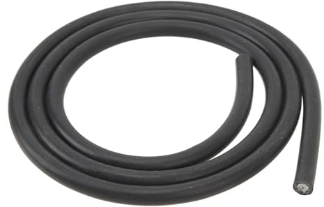 Hapivida 7mm kopparkärna tändtråd, tändningskabel 1m längd PVC mantel isolerad kopparkärna tändningskabel för bilmotorcykelmotor svart