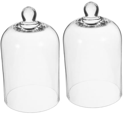 HAMPPLIES Lot De 2 Diffuseurs D'Arômes en Verre Cloches d'anniversaire en Verre Couvercles De s De Mariage Petites Cloches en D'Humidité pour