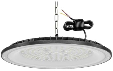 1 Pièces 200W UFO Projecteur LED Industriel,20000LM UFO Plafonnier LED Garage IP66 Blanc Froid 6500K Spot High Bay Light Hall Lampe pour Entrepôt, Atelier, Sous-sol, Usine