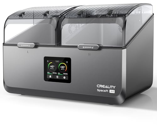 Creality Filamenttrockner 4 Spulen,Space Pi X4 Filament Aufbewahrungsbox:Zwei Unabhängige Heizkammern bis zu 85 °C, Automa Geräuschloser Energiespar Aufbewahrungsmodus und Aktive Entfeuchtung