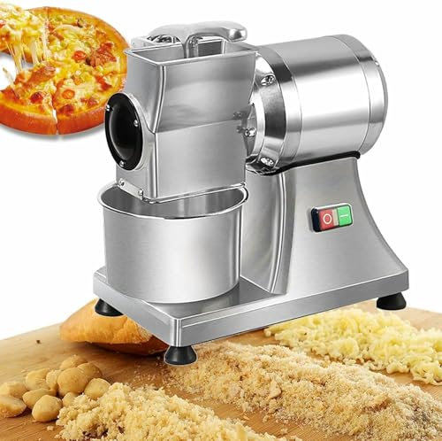 BTOIASYHF Rallador de Queso eléctrico, Cortador de Queso, Mantequilla, Pan, Salvado, rallador de Queso, 0,75 HP/550 W, 40 kg/Hora