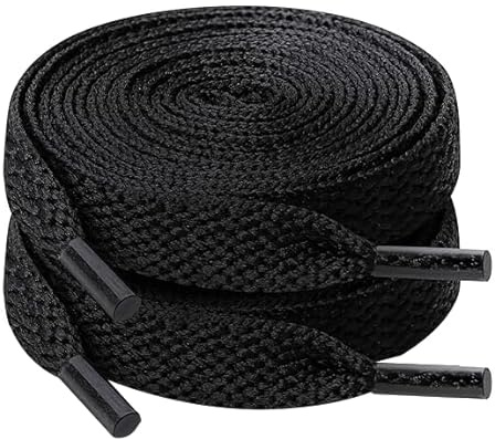 2 Paires Lacets Chaussures Plats, 8mm x 120cm Lacets Élastiques Adulte et Enfant pour Baskets,Sneakers, Économiques