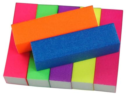 Hohopeti 10 piezas Bloques Buffer Uñas Esponja Multiusos para Manicura y Pedicura Cuidado Profesional y Doméstico Diseño Ligero y Lavable para Uñas de Dedos y Pies Colores Color Aleatorio