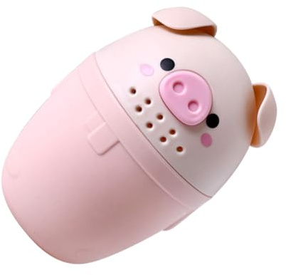 Vaguelly Cucharón de Agua para Lavar Cabeza y Regar Flores Diseño de Cerdito Rosa para Baño Ñiño Multiusos Material Pp Resistente para Jardín y Baño