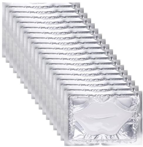 Mipcase Almohadillas de Gel Hidratante para Labios 25 Unidades Tamaño Estándar Colágeno Hidratación y Exfoliación para Mujeres Cuidado Labial en Casa