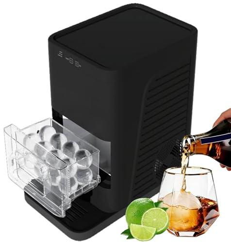 Macchina per Il Ghiaccio Automatica con Funzione Autopulente, Macchina per Il Ghiaccio a Sfere da Banco con Produzione di 42 Sfere Al Giorno, Per Il Ghiaccios per Whisky, Casa, Bar