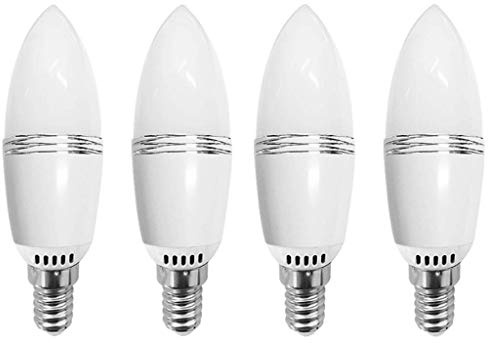 12W LED Candelabra Light Bulbs 12W LED Candle Bulbs E14 Non-Dimmable LED Chandelier Bulbs,100W Incandescent Bulbs Equivalent,Daylight White 6000K,E14 Small Base,Non-Dimmable,Pack of 4