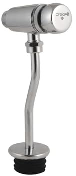 Creavit Urinal Druckspüler Aufputz DN15, Messing verchromt, Silber | selbstschließend, Urinalspüler für Pissoir, Spülventil mit Druckknopf, langlebig und robust, einfache Montage