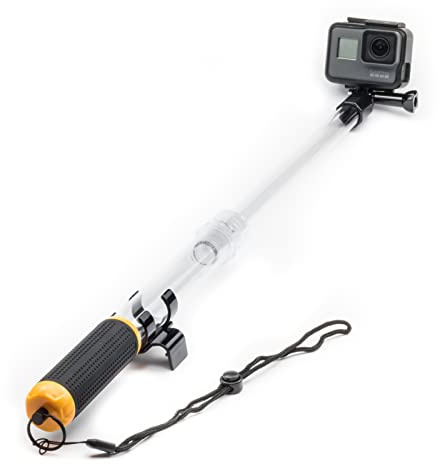 Digicharge Monopode Flottant Extensible pour Perche à Selfie avec dragonne pour caméra d'action GoPro Lit Hero Hero13 13 Max 2 12 DJI Osmo Action 5 4 Pro Insta360 Akaso Télescopique étanche Flotteur