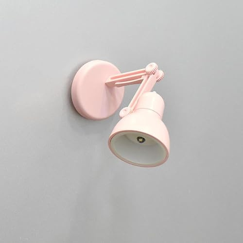Mini LED Desk Lamp Fridge Magnet, Cute Novelty Refrigerator Magnets, Small Pegboard Accessories Whiteboard Office Home Decorations (Pink)