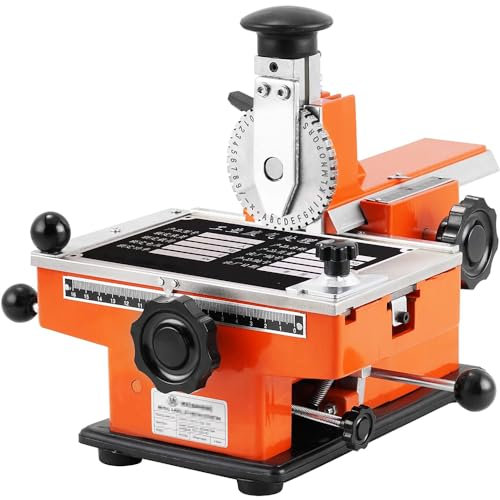 ZCBYBT Semi-Automatic Sheet Embosser Nameplate Metal Embossing Label Maker Machine Embosser Working Plate for Date, Batch Number,2mm