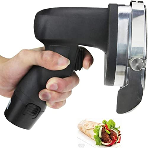Commercial Doner Kebab Electric Gyros Knife Shawarma Machine, Handheld Roast Meat Cutting Machine Gyro Knife 2800RPM for Cutting Turkish Kebab Lamb Turkey,Wired (Battery)