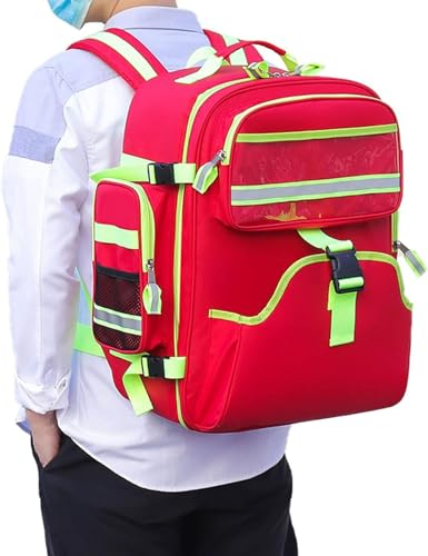 Erste-Hilfe-Rucksack, Leere Medizinische Erste-Hilfe-Tasche, Traumatasche Leer Mit Reflektierender, Notfalltasche Für Häusliche Pflege, Reise Oder Notfallveranstaltung