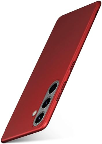 moex für Samsung Galaxy S24 Hülle Ultra Dünn, Schutzhülle mit erhöhtem Kameraschutz, Slim Cover Hardcase Backcover, Dünnste Handyhülle Minimalistisch Alpha Case, Matt Rot