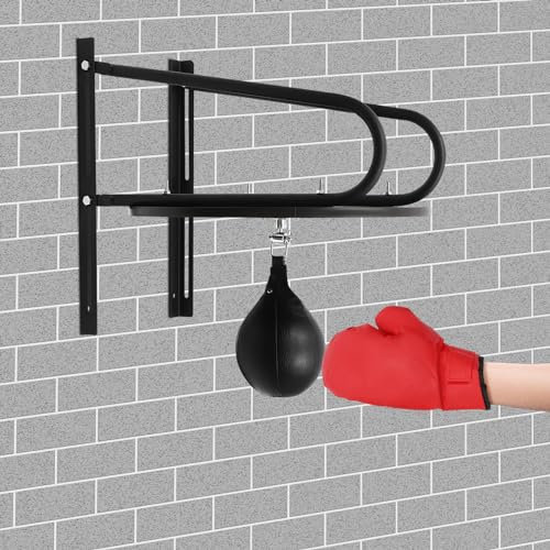 Speed Punchingball, Speedball Plattform Set 360° Flexible Drehung Einstellbare Höhe Wandhalterung Boxbirne für Hause Fitnessstudio Cardio-Fitness-Boxübungen