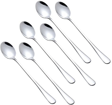 PRETYZOOM 6 Piezas Cuchara de Acero Inoxidable Cucharas de Cocina para Té y Postre Utensilios de Cocina para Uso Diario