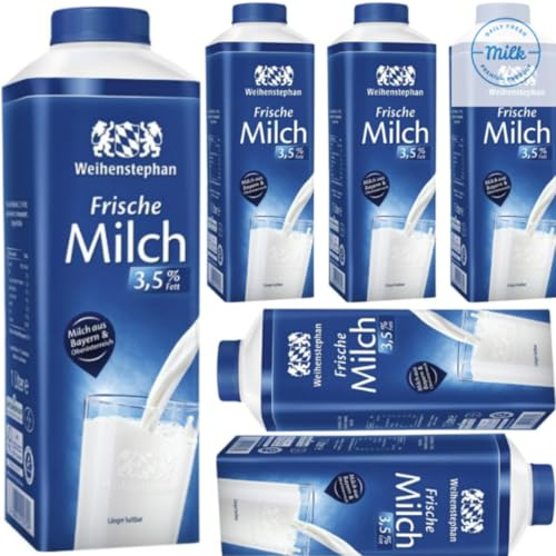 Frische Milch 3,5% 1000 Mililiter x 6 STÜCK [Frischegarantie]