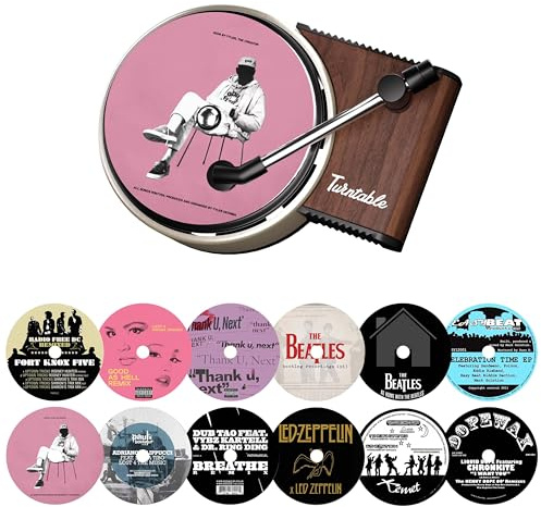 WOCOCN Custom Car Air Freshener Set, 12 Pieces, Vinyl Air Freshener | 12PCS, fashion, Car Fragrance Diffusers Clips in Retro Style Record Player Design