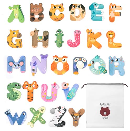 Magnetische Buchstaben, Alphabet ABC Magnete für den Kühlschrank, pädagogische Rechtschreib-Lernspielzeuge für Baby, Kleinkind, Vorschule