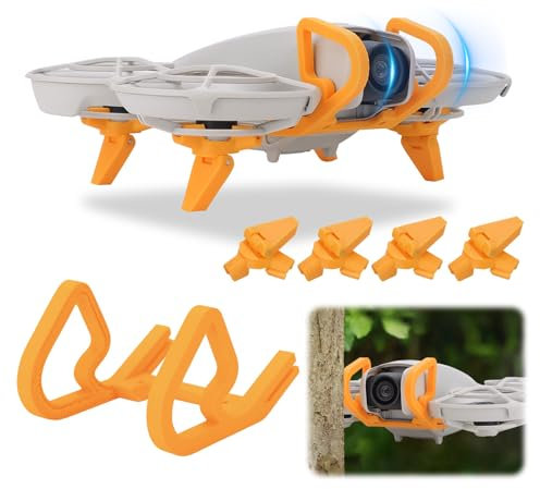 POFIBO Gimbal Bumper Guard für DJI Neo Zubehör, Antikollisionsschutz für DJI Neo Drohne Zubehör mit Fahrwerk (Orange)