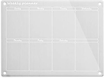 Acryl-Kalender, Planungstafel, Wochen- und Monatsplan, Zubehör für Schule, Büro, Kühlschrank