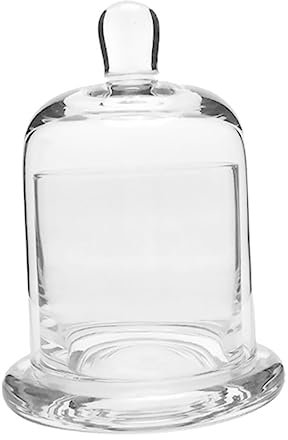EPIGEIST 1 Satz Glasglocke Lampe Duftend Irisierend Großer Kerzenhalter Dessertkuppeldeckel Kerzenbecher Etagere Mit Kuppel Teelichthalter Kuppel Anzeige Ornamente Herbst Kerzenhalter
