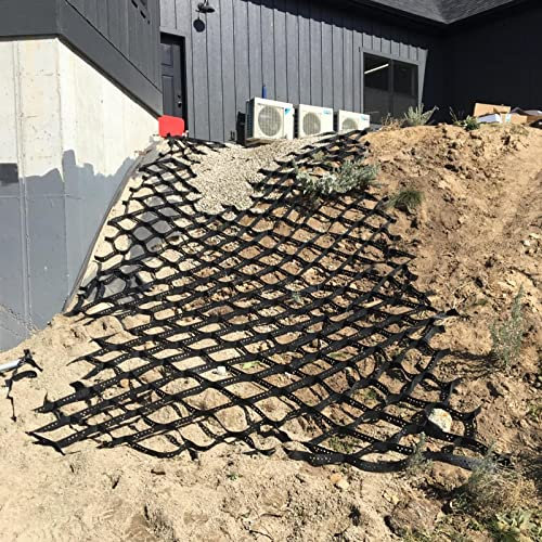 Robustes Polyethylen-Geogitter-System, 5,1 cm Tiefe, Waben-Kies, Stabilisierung für Einfahrten, Parkhäuser, Hänge und Gärten im Freien (Größe: 2 x 7 m)