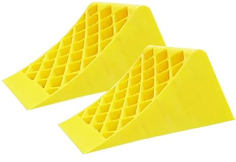 JLLEIZYZ Pezzi Cuneis per Ruote, Fermaruota Garage, Cunei per Ruotes in Plastica di Alta qualità e Aderenti per Auto, SUV, Camper e Camion
