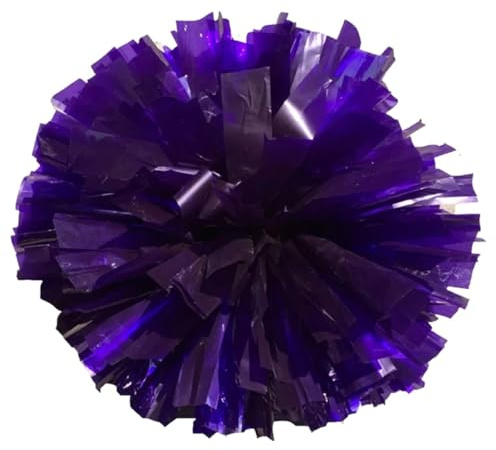 Pompon Per Cheerleader 4 pezzi Pompon da cheerleading con manico 32 cm comodi(Purple)