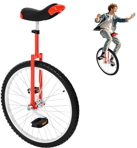 LKHDONG Einrad 24 Zoll Fahrrad Unicycle Unisex Einrad Erwachsene Höhenverstellbar 91-101 cm 20 Laufrad Trainingsfahrrad Balance Training Mehrere Farben