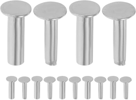 KICHOUSE Remaches para Cuchillos de Chef de Acero Inoxidable 2.0 Cm, Pack 7 Pares de Pasadores Metálicos para Mangos de Cuchillos de Cocina, Cierres de Manija Resistentes para Bricolaje