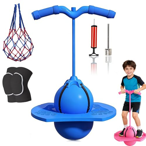 2026 Neu pogo-sprungball Mit Griff, Pogo Ball Hüpfspielzeug Outdoor, Höhenverstellbar, Stabil & Spaß für Kinder & Erwachsene - Tragfähigkeit 300 Kg, Pogo Ball - Verdickt Und Verschleißfest (1PC-A)
