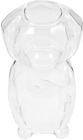 Artibetter Vaso de Vidrio Forma de Perro Pequeño para Cerveza, Capacidad Grande y Seguro, Adecuado para Bebidas Variadas y Reuniones Sociales